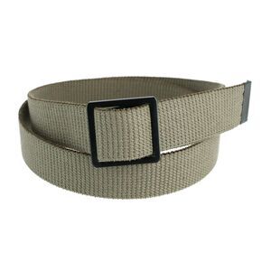 CTM Men's Big & Tall Military Grade Belt with Open Face Buckle